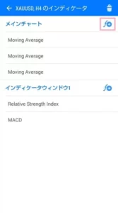 MetaTrader(メタトレーダー)アプリ 一目均衡表 追加 02