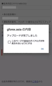 GEMFOREX(ゲムフォレックス) 本人確認書類アップロード 03