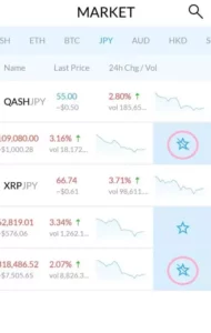 QUOINEX(コインエクスチェンジ) アプリ 仮想通貨追加 新方式 03