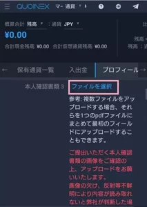 QUOINEX(コインエクスチェンジ) 本人確認書類提出 02