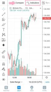 TradingView(トレーディングビュー) アプリ インジケーター追加 01