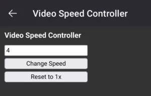 Video Speed Controller