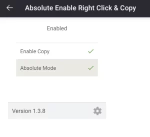 Absolute Enable Right Click & Copy